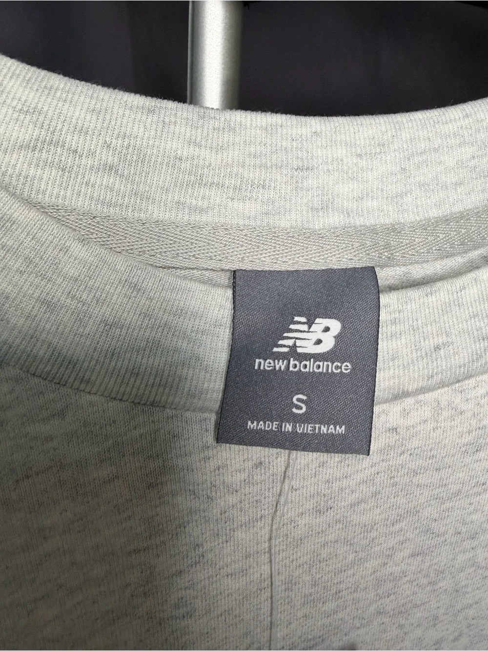 New Balance Heather Gray Tee with Yellow & Navy Graphic